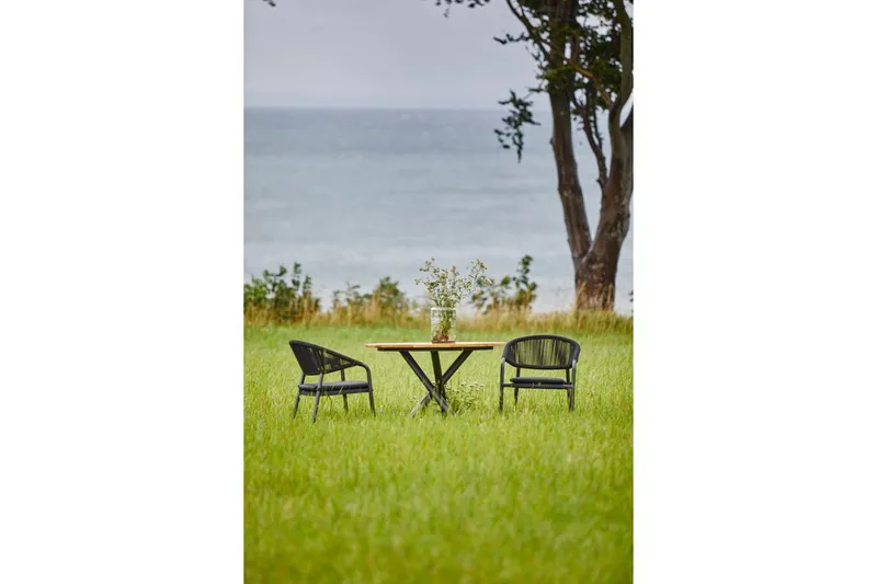 Bild 2 för Hillerstorp, Ekeryd matbord 110 cm teak/aluminium