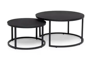 Produktfoto för Hillerstorp, Jet set soffbord 2-pack aluminium