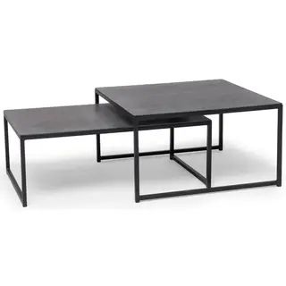 Produktfoto för Hillerstorp, Jet set soffbord 2-pack aluminium