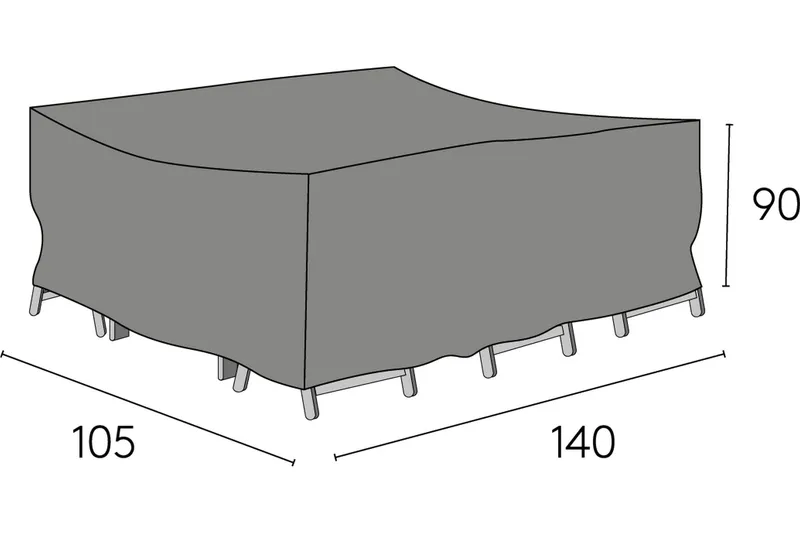Alternativ bild 0 för Hillerstorp, Möbelskydd 105x140 cm grå polyester