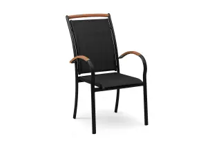 Produktfoto för Hillerstorp, Nydala Karmstol Svart/Svart Teak