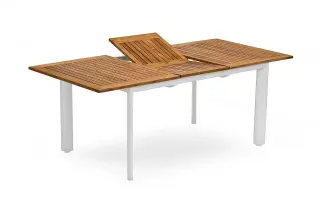 Produktfoto för Hillerstorp, Nydala Matbord 96X150-200 Cm Vit/Teak