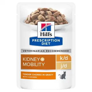 Produktfoto för Hill's Prescription Diet Feline k/d j/d Kidney + Mobility Chicken 12x85 g