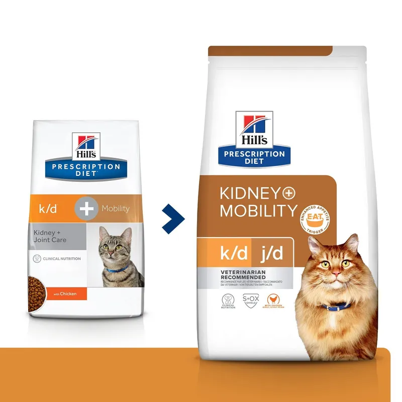Bild 2 för Hill's Prescription Diet Feline k/d j/d Kidney + Mobility Chicken (3 kg)