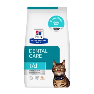 Produktfoto för Hill's Prescription Diet Feline t/d Dental Care Chicken (1,5 kg)