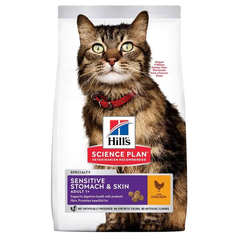 Bild 1 för Hill's Science Plan Cat Adult Sensitive Stomach & Skin Chicken (7 kg)