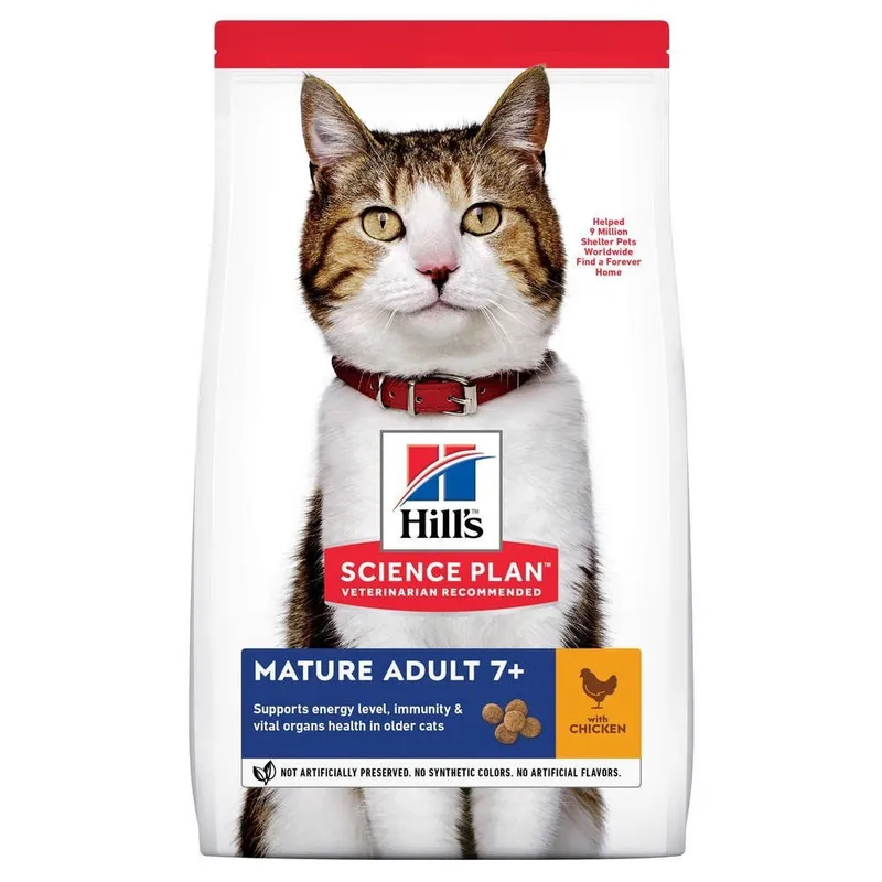 Bild 2 för Hill's Science Plan Cat Mature Adult 7+ Chicken (10 kg)