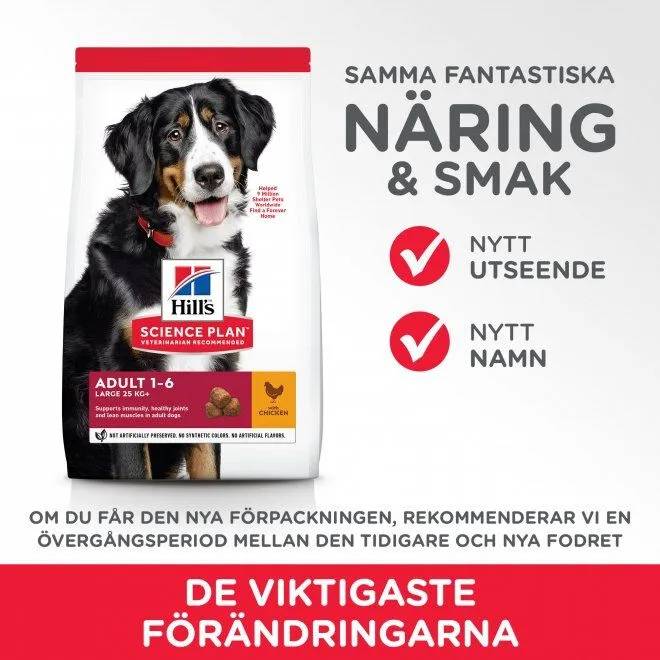 Bild 2 för Hill's Science Plan Dog Adult Large Breed Chicken (18 kg)
