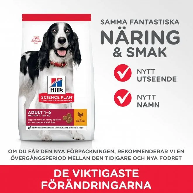 Bild 2 för Hill's Science Plan Dog Adult Medium Chicken (14 kg)