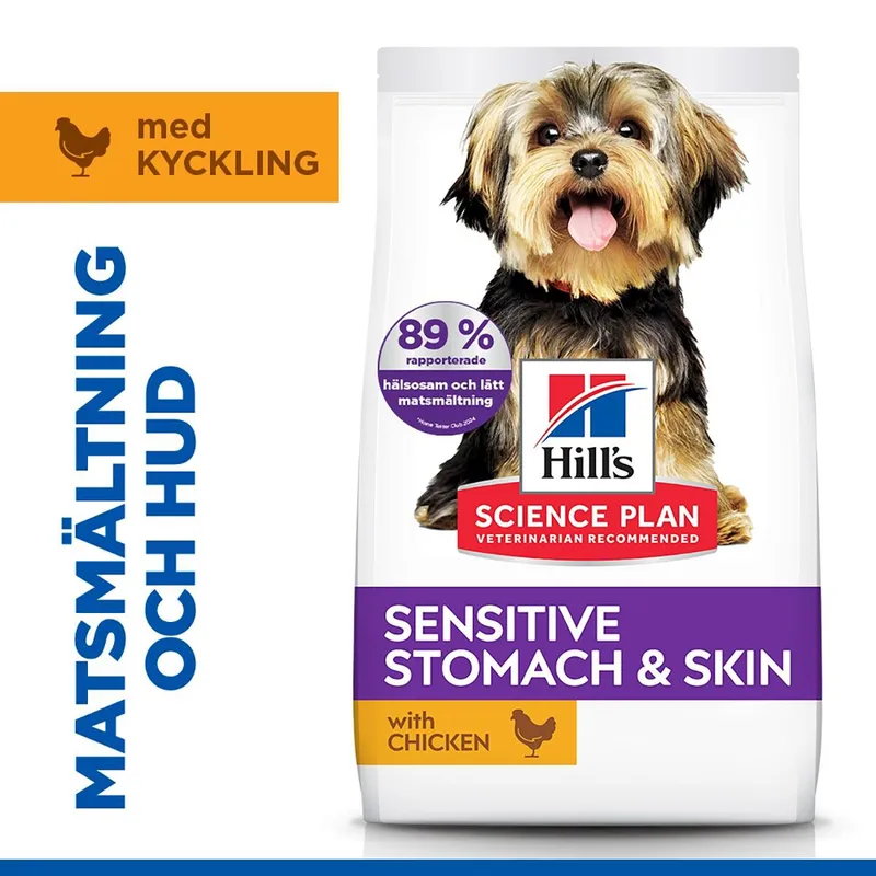 Bild 2 för Hill's Science Plan Dog Adult Small & Mini Sensitive Stomach & Skin Chicken (3 kg)