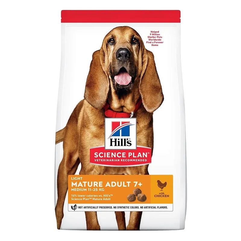 Bild 1 för Hill's Science Plan Dog Mature Adult Light Medium Breed Chicken (14 kg)