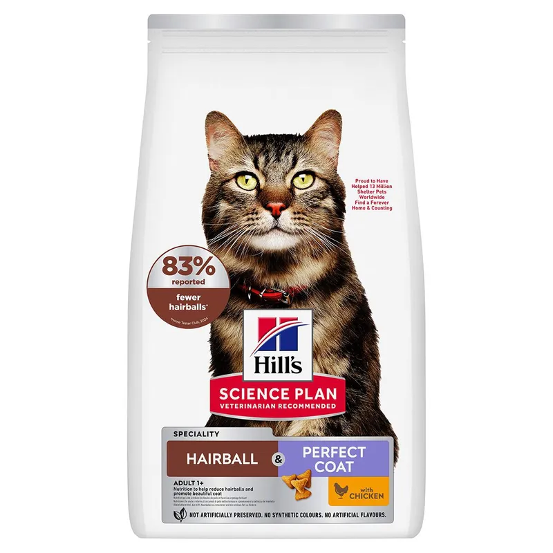 Bild 1 för Hill's Science Plan Feline Adult Hairball & Perfect Coat Chicken (7 kg)