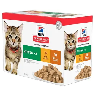 Produktfoto för Hill's Science Plan Kitten Chicken & Turkey 12x85 g