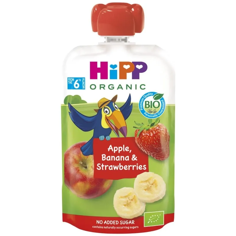 Bild 1 för Hippis Äpple/Banan/Jordgubbar 6m 100g