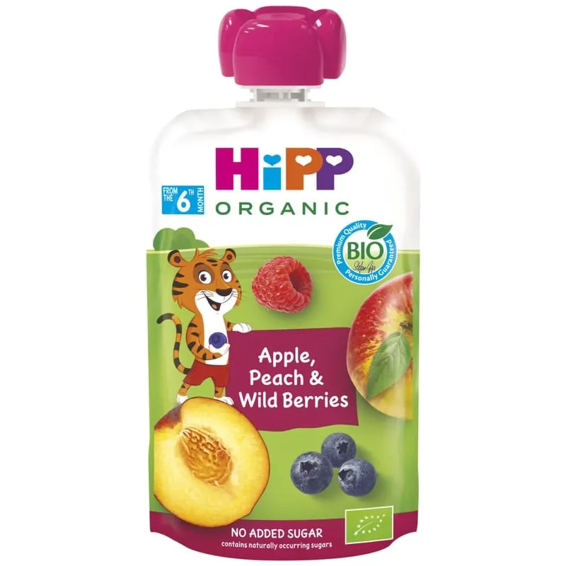 Bild 1 för Hippis Äpple/Persika/Blåbär/Hallon 6m 100g