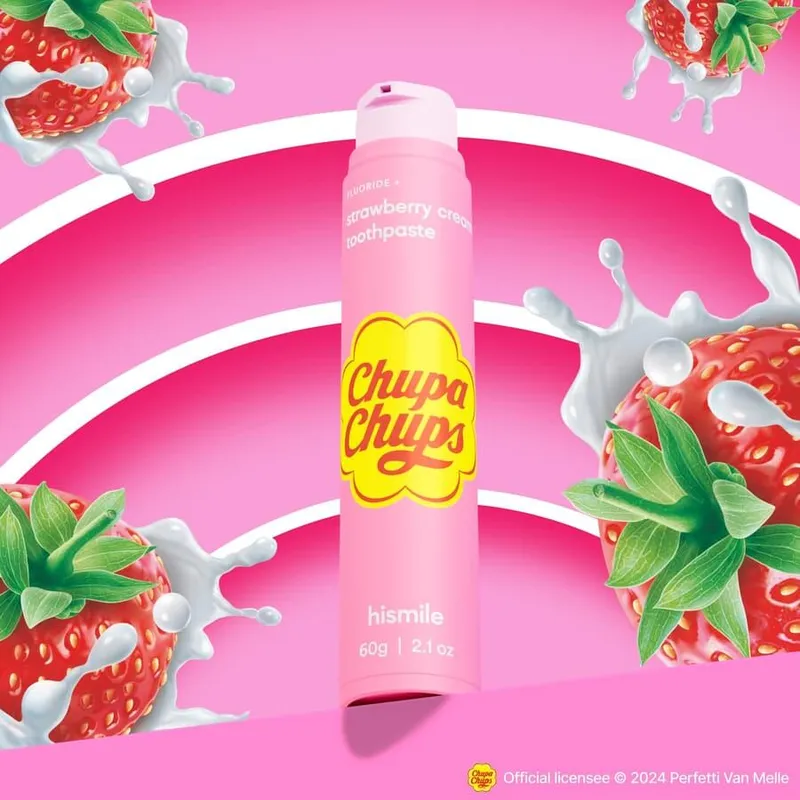 Bild 2 för Hismile Chupa Chups Strawberry Cream Toothpaste 60 ml