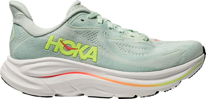 Bild 1 för Hoka W Clifton 10 Wide Sea Glass/Neon Flame - 37 1/3