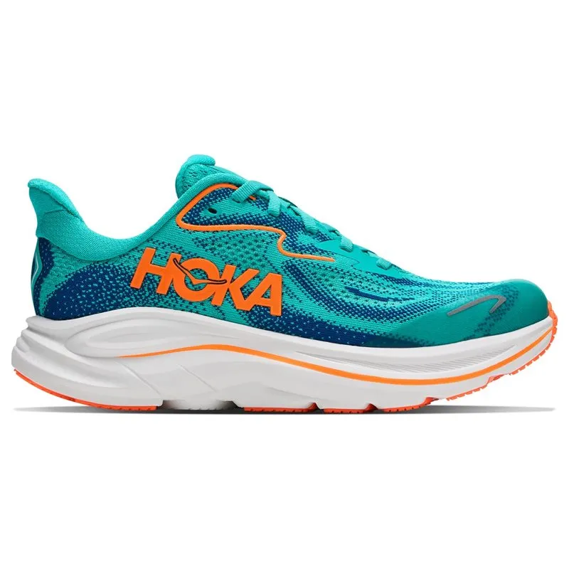 Bild 1 för Hoka Y Clifton 10 Big Kids Night Glow Blue/Electric Aqu - 36 2/3