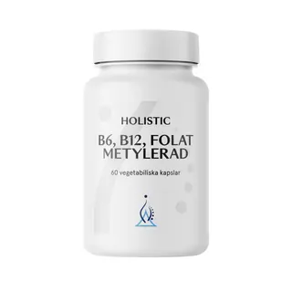 Produktfoto för Holistic B6, B12, Folat Metylerad 60 kapslar