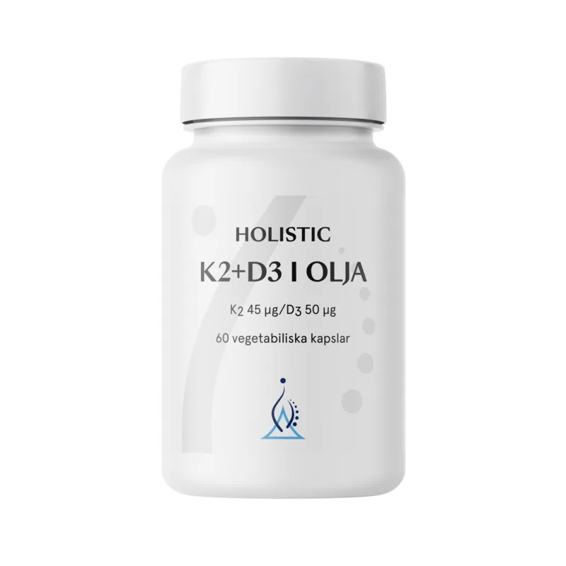 Bild 1 för Holistic K2+D3-vitamin i olivolja 60 kapslar