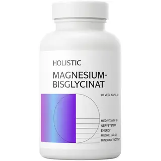 Produktfoto för Holistic Magnesiumbisglycinat 100 mg 90 kapslar