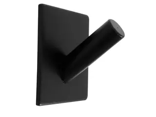 Produktfoto för Home&gt it® självhäftande enkelkrok 4 x 4 cm matt svart