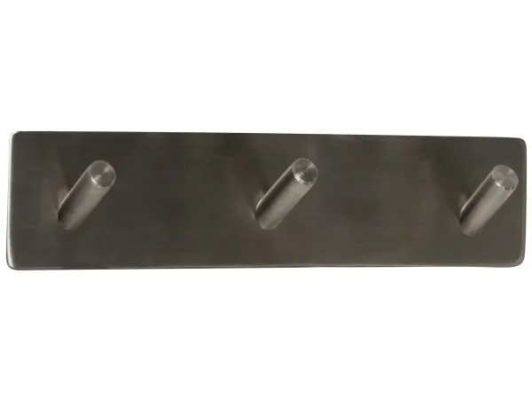 Alternativ bild 0 för Home&gt it® självhäftande klädhängare med 3 krokar 20 x 4 cm borstad krom