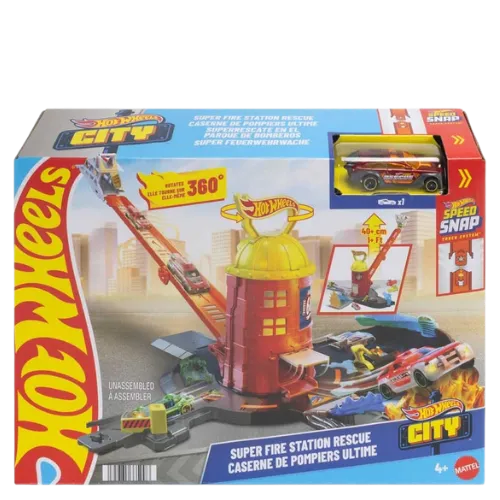 Bild 1 för Hot Wheels City Super Fire Station Playset