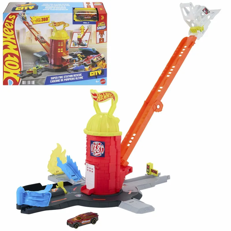 Bild 1 för Hot Wheels City Super Fire Station Playset