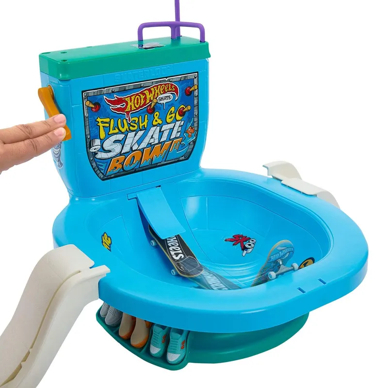 Bild 2 för Hot Wheels Skate Flush & Go Skate Bowl