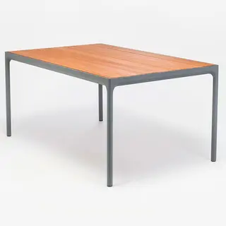 Produktfoto för Houe, Four matbord 160x90 cm grå/bamboo aluminium