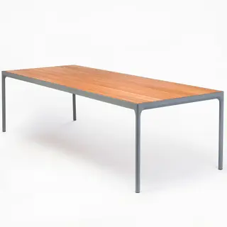 Produktfoto för Houe, Four matbord 270x90 cm grå/bamboo aluminium