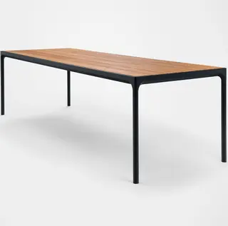 Produktfoto för Houe, Four matbord 270x90 cm svart/bamboo aluminium