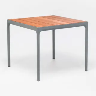 Produktfoto för Houe, Four matbord 90x90 cm grå/bamboo aluminium