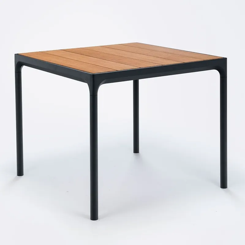Alternativ bild 0 för Houe, Four matbord 90x90 cm svart/bamboo aluminium