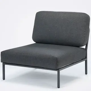 Produktfoto för HOUE - LEVEL / Lounge Chair - Trädgårdsstol - Dark Grey/Dark Grey - L81 x W95 x H82 x SH38 cm
