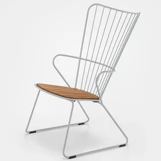 Produktfoto för Houe, Paon loungestol vit/taupe stål