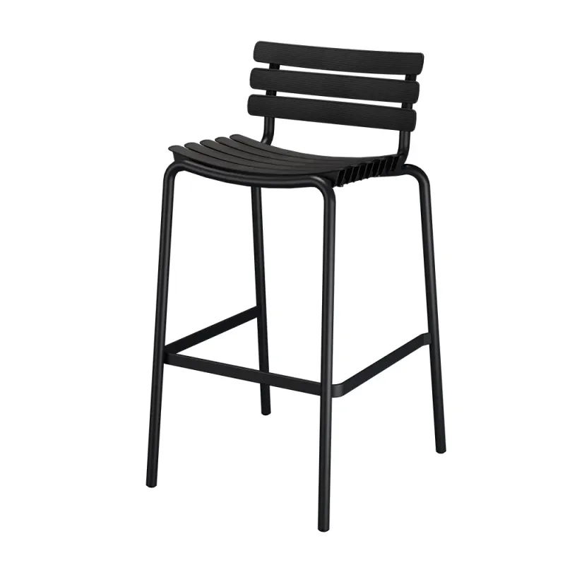 Alternativ bild 0 för HOUE - Reclips Bar Chair - Barstol - Black - W55 x D56 x H99 cm