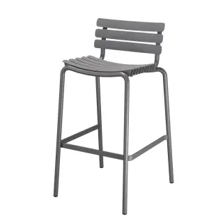 Produktfoto för HOUE - Reclips Bar Chair - Barstol - Dark Grey - W55 x D56 x H99 cm