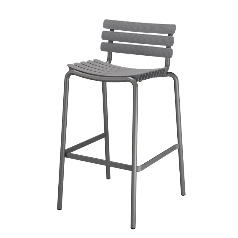 Alternativ bild 0 för HOUE - Reclips Bar Chair - Barstol - Dark Grey - W55 x D56 x H99 cm