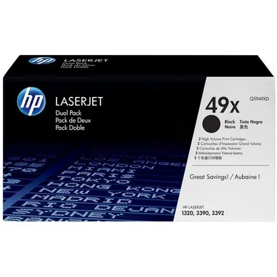 Alternativ bild 0 för HP 49XD Tonerkassett Svart