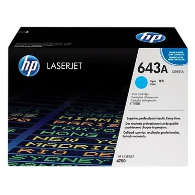 Alternativ bild 0 för HP 643A / Q5951A - Laser Toner - Tonerkassett Blå