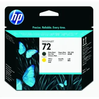 Produktfoto för HP 72 Skrivhuvud mattsvart/gul