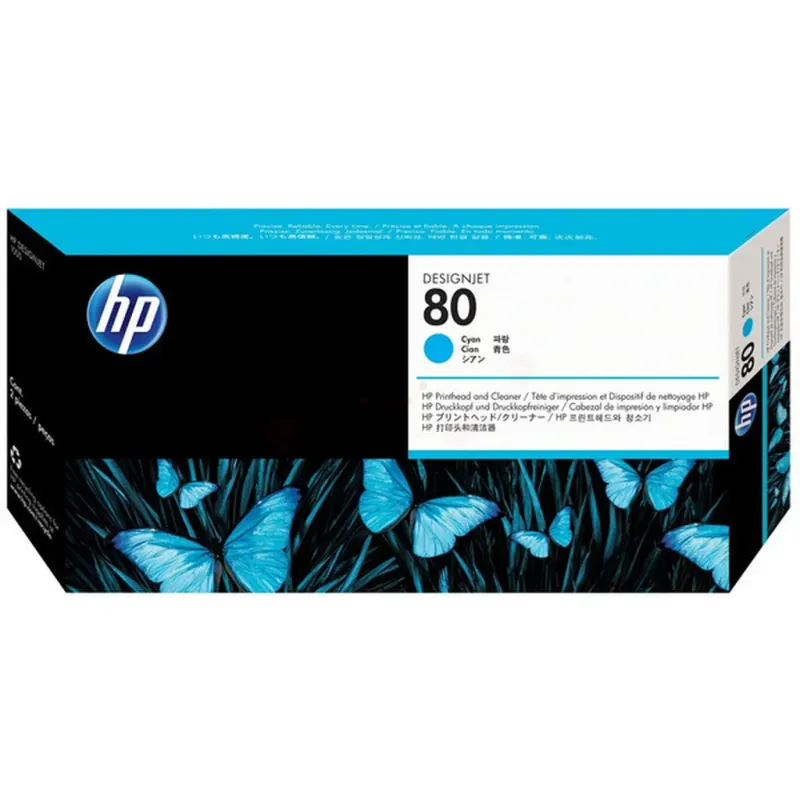 Alternativ bild 0 för HP 80 Skrivhuvud cyan