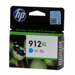 Produktfoto för HP 912 XL-bläckpatron, hög kapacitet, cyan, 9,19 ml