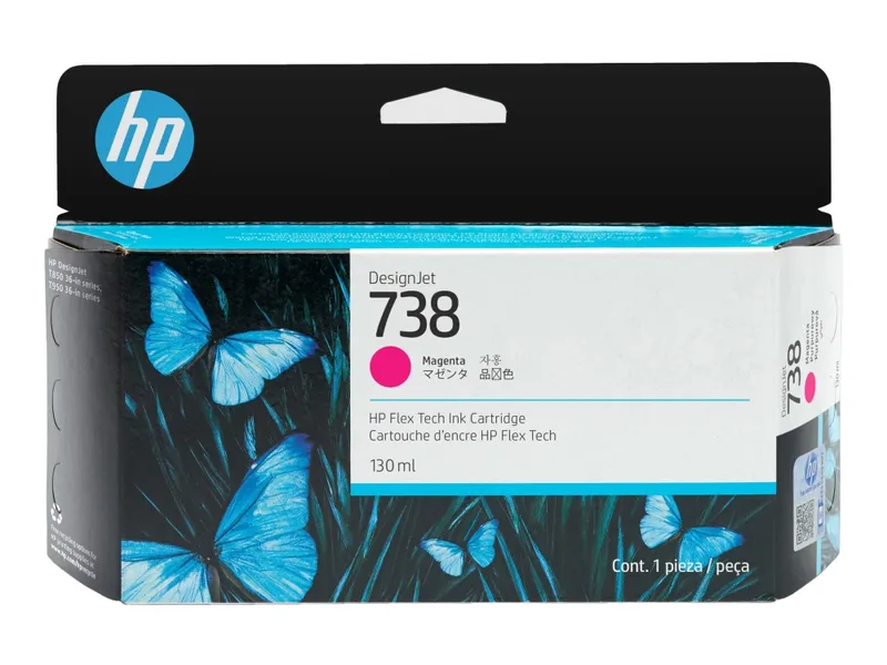 Alternativ bild 0 för Hp Bläck Magenta 738 130ml - Designjet T850/t950
