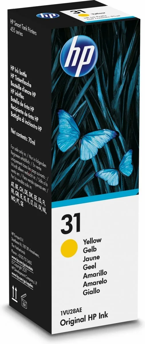 Alternativ bild 0 för HP Bläckpatron 1VU28AE 31 Gul