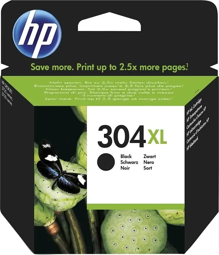 Alternativ bild 0 för HP Bläckpatron 304 XL med hög kapacitet, svart, singelförpackning, N9K08AE#UUS