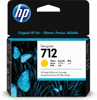 Produktfoto för HP Bläckpatron 3ED69A 712 Gul