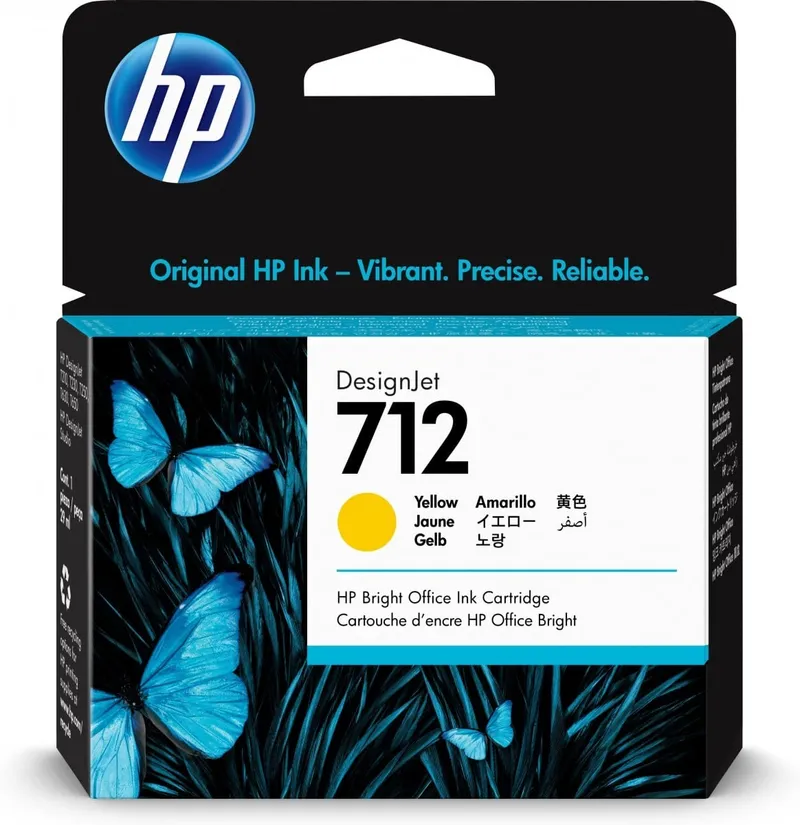 Alternativ bild 0 för HP Bläckpatron 3ED69A 712 Gul